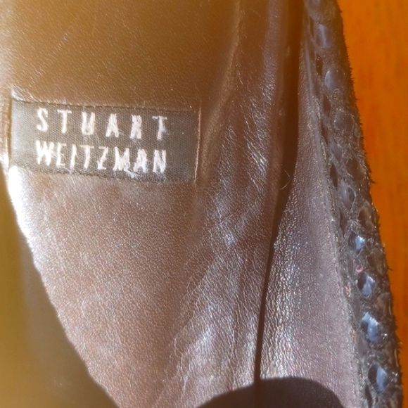 Stuart Weitzman black python print mule. - Picture 2 of 7